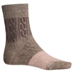 SmartWool XL Colorblock Tan Brown Everyday Unisex Merino Wool Blend Crew Socks